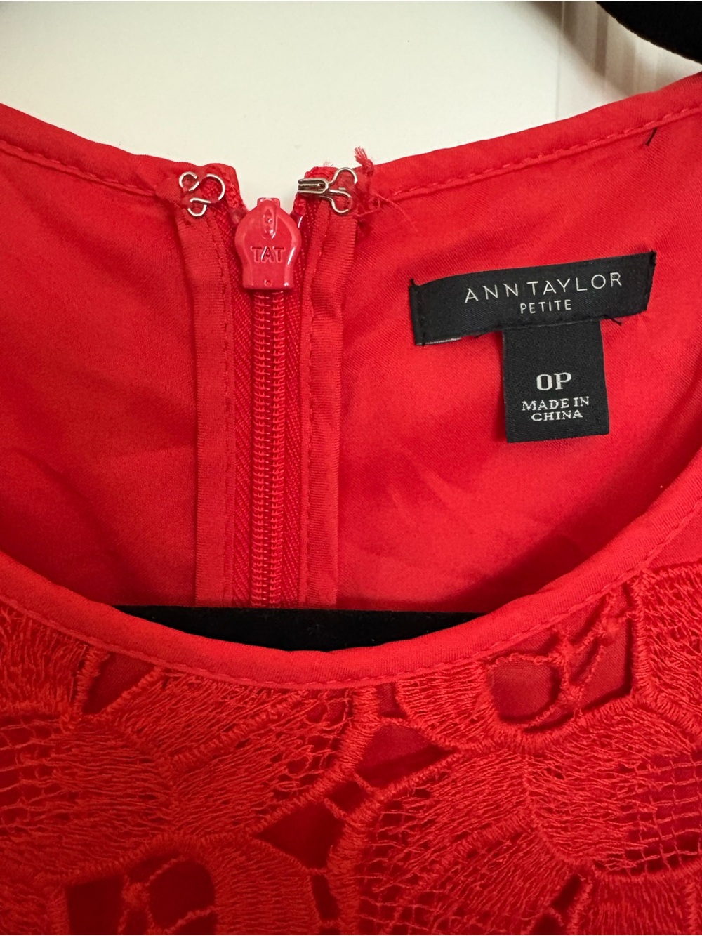 Ann Taylor Red Floral Lace Midi Dress - Picture 3 of 12